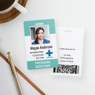 Personalised Hospital Employee Logo & Photo ID ID Badge