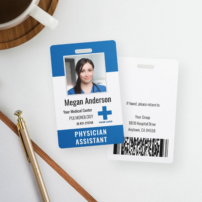 Personalised Hospital Employee Logo & Photo ID ID Badge (Creator Uploaded)