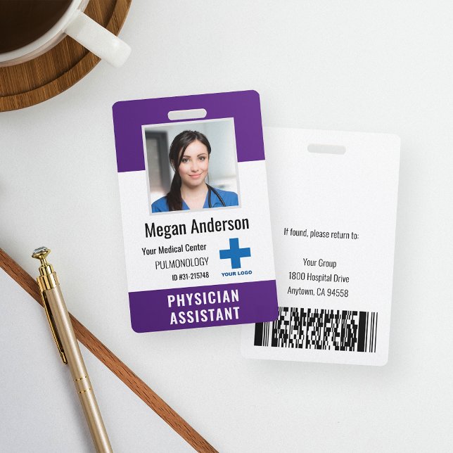 Personalised Hospital Employee Logo & Photo ID ID Badge (Creator Uploaded)