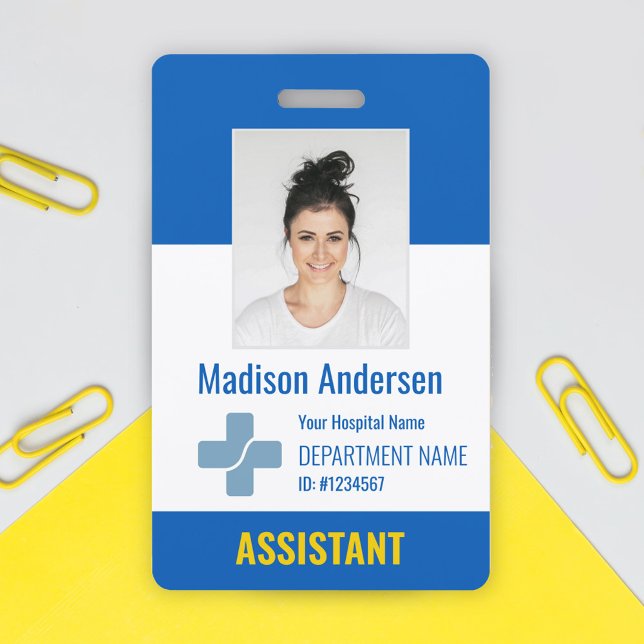 Personalised Hospital Employee Logo & Photo ID ID Badge (Creator Uploaded)