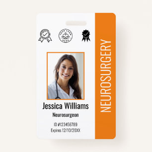 Personalised Hospital Employee Logo & Photo ID ID Badge
