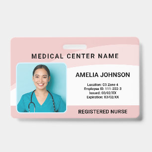 Personalised Hospital Employee Photo ID Badge