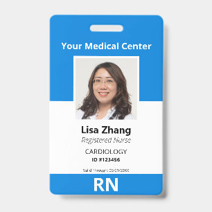 Personalised Hospital Employee Photo ID Badge