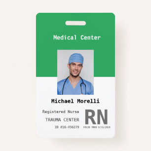 Personalised Hospital Employee Photo ID Badge