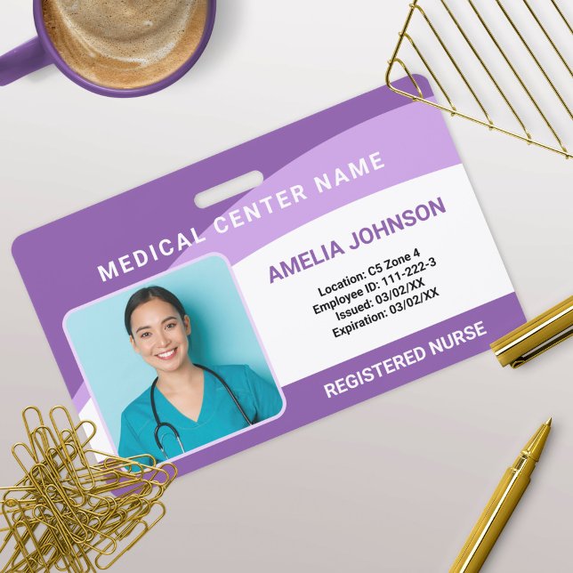 Personalised Hospital Employee Photo ID Badge (Creator Uploaded)