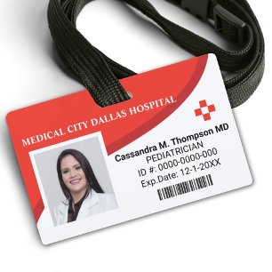Personalised Hospital Employee Photo ID Badge