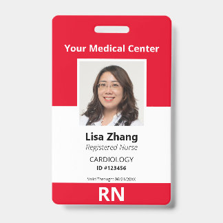 Personalised Hospital Employee Photo ID Badge
