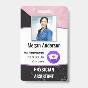 Personalised Hospital Marble Employee Photo ID Badge