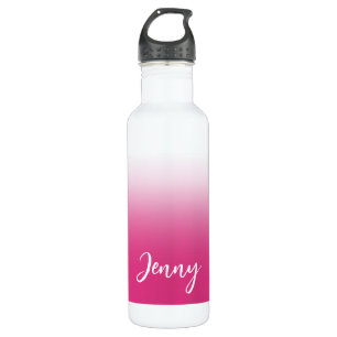 Personalised Hot Fuchsia Pink Gradient 710 Ml Water Bottle