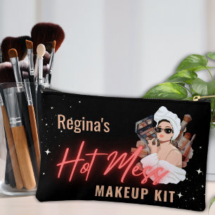 Personalised Hot Mess Make Up Accessory Bag