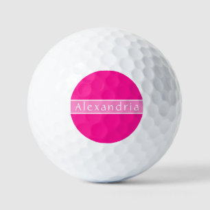 Personalised Hot Pink and Pink Golf Balls