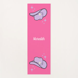 Personalised Hot Pink Cowgirl Rodeo Yoga Mat