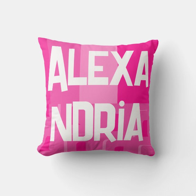 Personalised Hot Pink Cushion (Front)