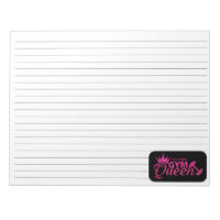 Personalised hot pink faux glitter gym queen lined