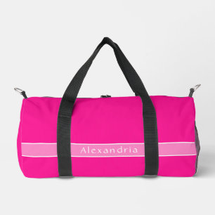 Personalised Hot Pink Gym Duffle Bag
