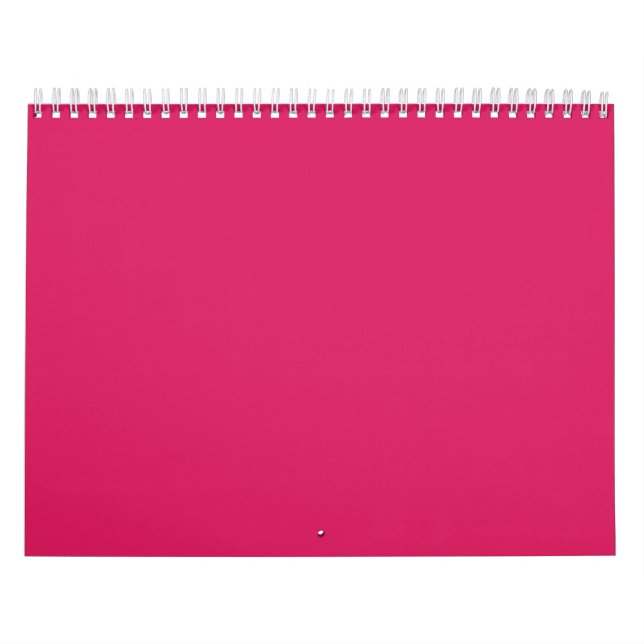 Personalised Hot Pink Minimalist Notebook Calendar (Cover)