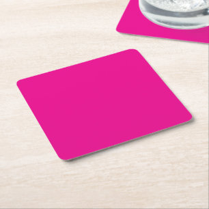 Personalised Hot Pink Modern Paper Coasters