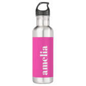 Personalised Hot Pink Monogram 710 Ml Water Bottle (Front)