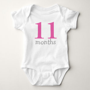 Personalised Hot Pink Monthly Baby Bodysuit