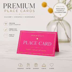 Personalised Hot Pink Place Card