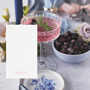Personalised Hot Pink Wedding Napkin