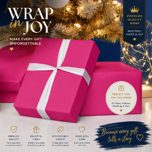 Personalised Hot Pink Wrapping Paper