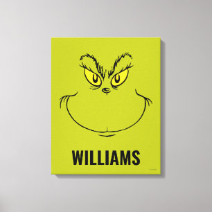 Personalised How Grinch Stole Christmas Face Canvas Print