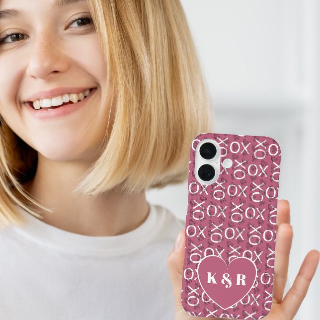 Personalised  Hugs Kisses XOXO Pink  Case-Mate iPhone Case (Creator Uploaded)
