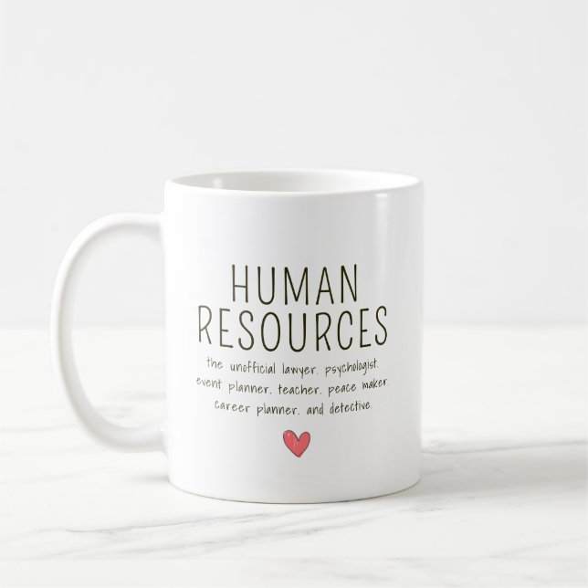 Personalised Human Resources Coffee Mug (Left)
