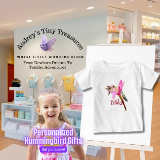 Personalised Hummingbird Baby T-Shirt