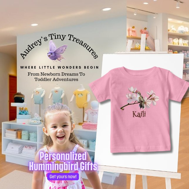 Personalised Hummingbird Baby T-Shirt (Creator Uploaded)