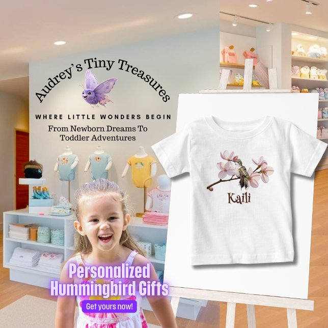 Personalised Hummingbird Baby T-Shirt (Creator Uploaded)
