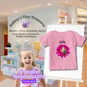 Personalised Hummingbird Baby T-Shirt