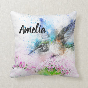Personalised Hummingbird Cushion