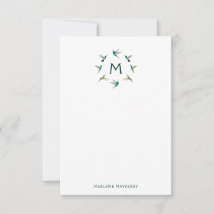 Personalised Hummingbird Note Card