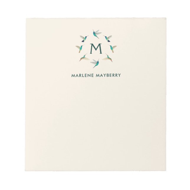 Personalised Hummingbird Notepad (Front)