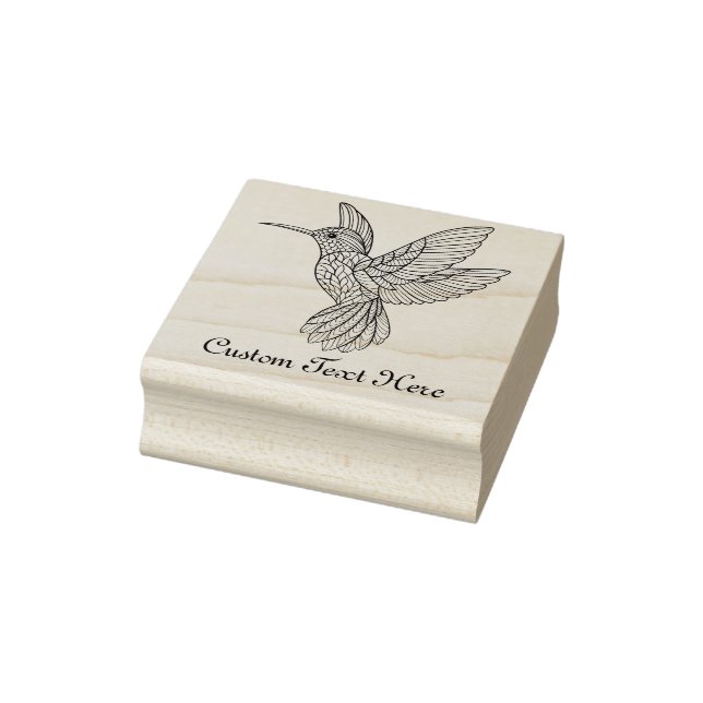 Personalised Hummingbird Rubber Stamp (Stamp)