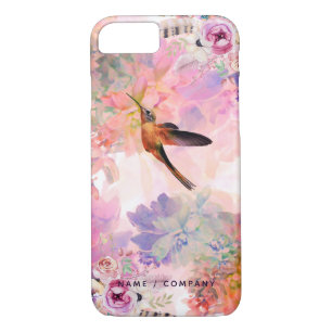 Personalised Hummingbird Watercolor iPhone Case