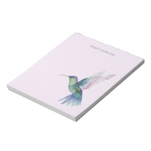 Personalised Hummingbird Watercolor Notepad