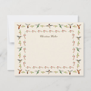 Personalised Hummingbirds Card