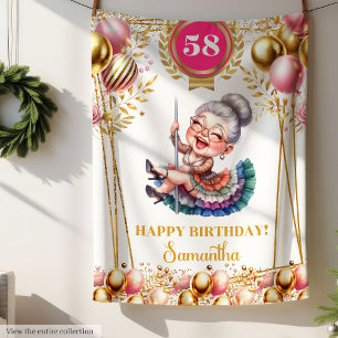 Personalised Humour Blanket for Grandma Birthday