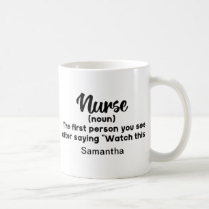 Personalised Humourous Nurse Definition  Coffee Mu Coffee Mug