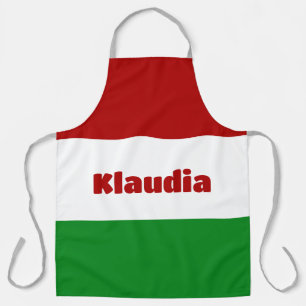 Personalised Hungarian Flag Apron