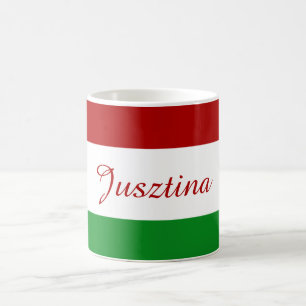 Personalised Hungarian Flag Coffee Mug