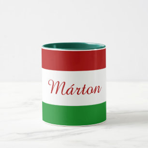 Personalised Hungarian Flag Mug
