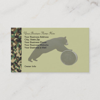 Personalised Hunting Theme Camo Business Card