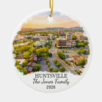 Personalised Huntsville Ornament, Custom Alabama Ceramic Ornament