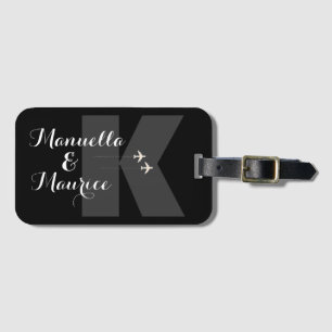 personalised husband and wife travel luggage tag