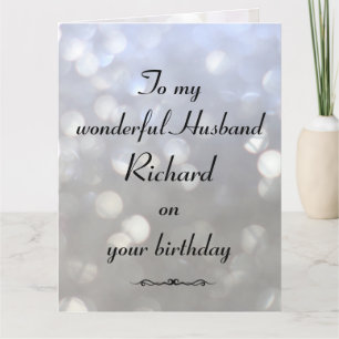 Personalised Husband Birthday Card