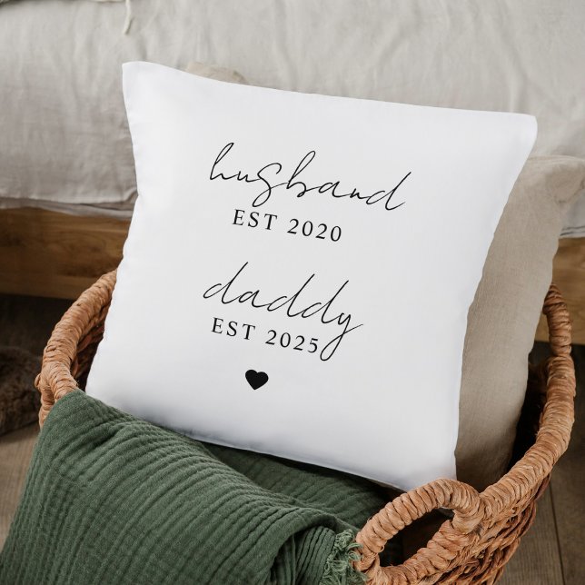 Personalised Husband & Daddy EST | Custom Gift Cushion (Creator Uploaded)
